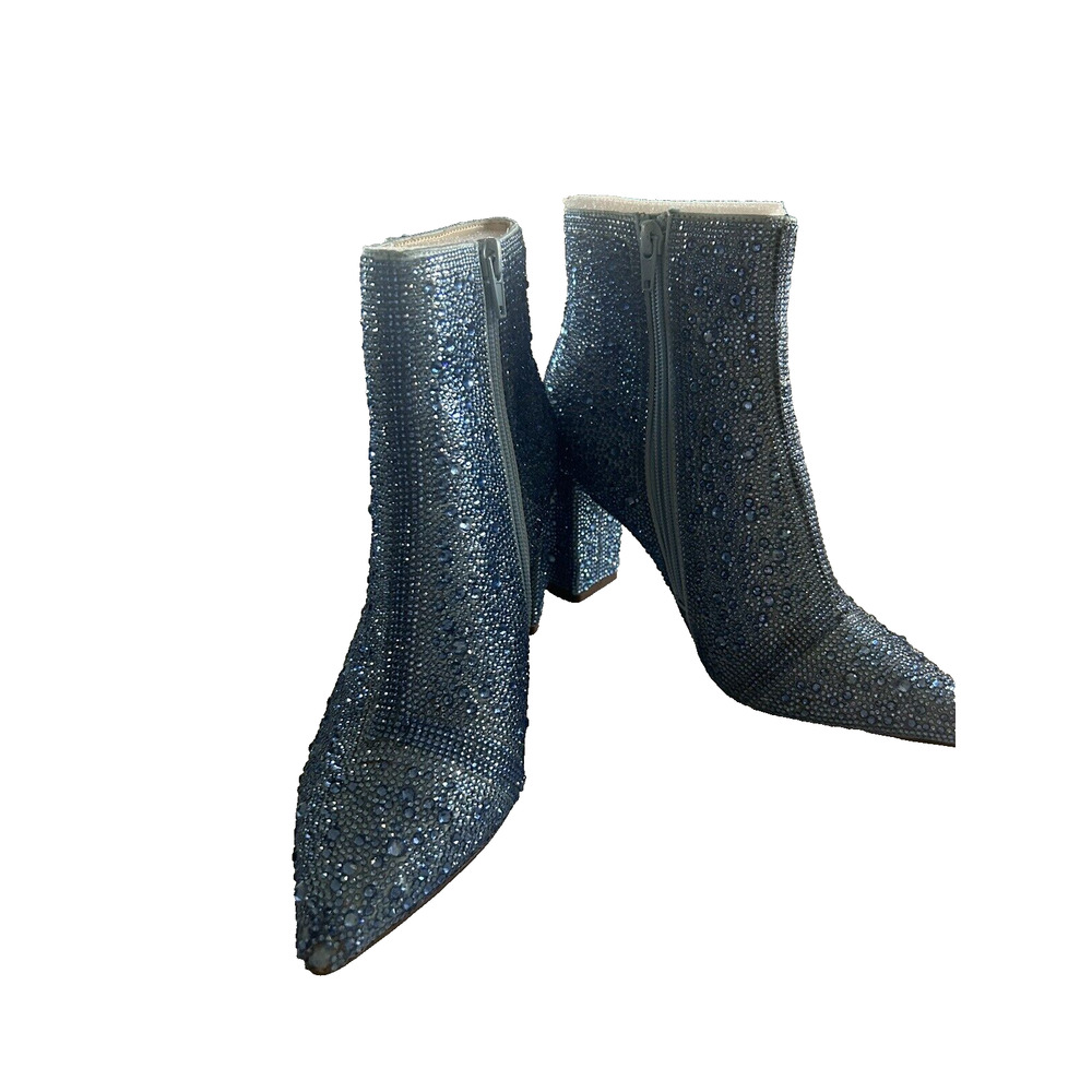 Betsy Johnson SB Cady Rhinestone Ankle Boots Booties Size 6 Light Blue NEW